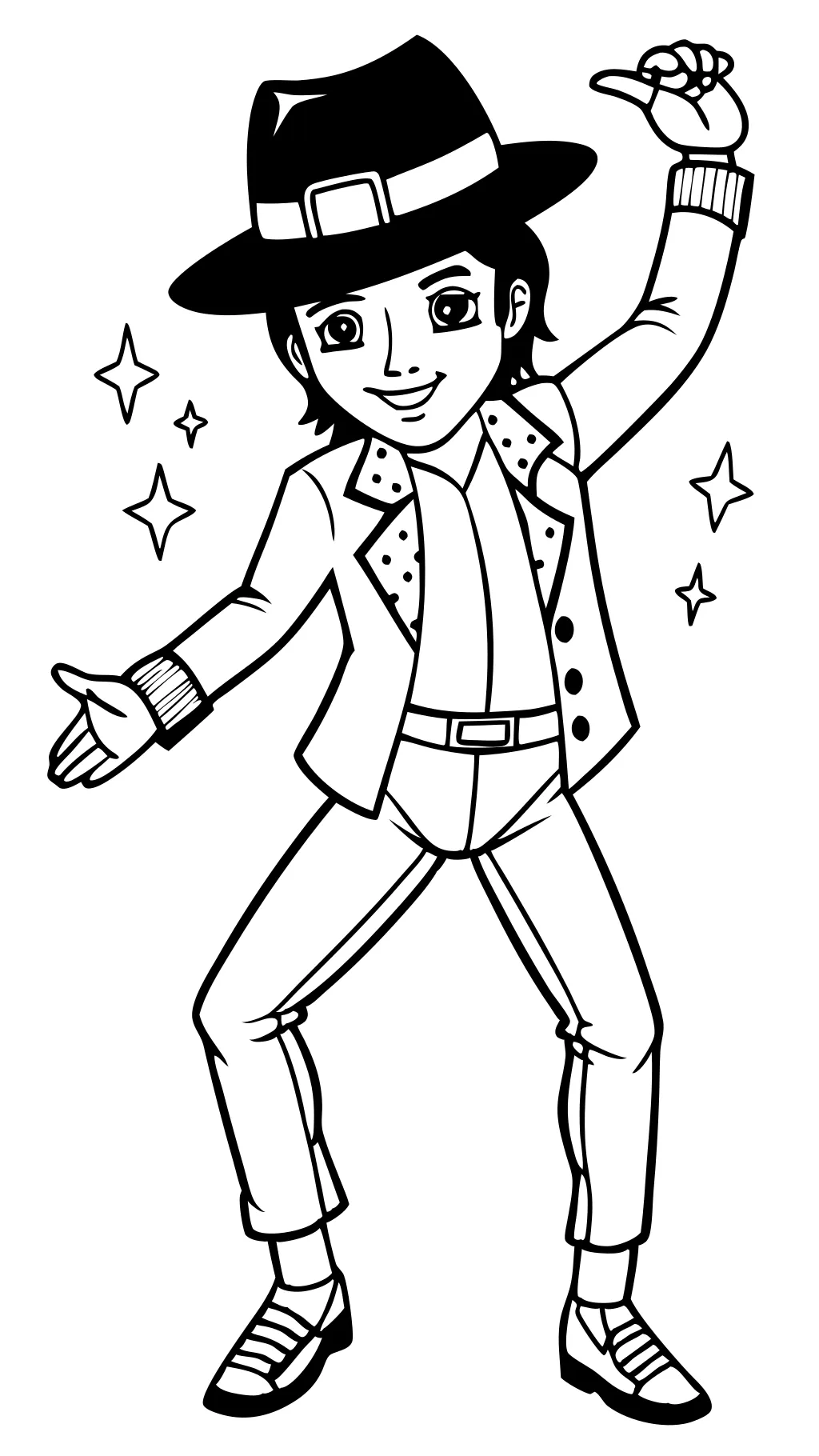 coloring page of michael jackson